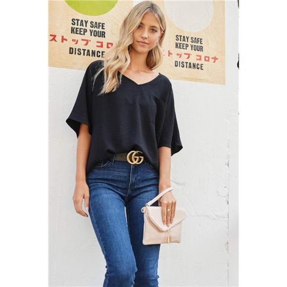 Envelope Wristlet Clutch Crossbody Bag with Chain Strap (Purple) One Size - Picture 7 of 7